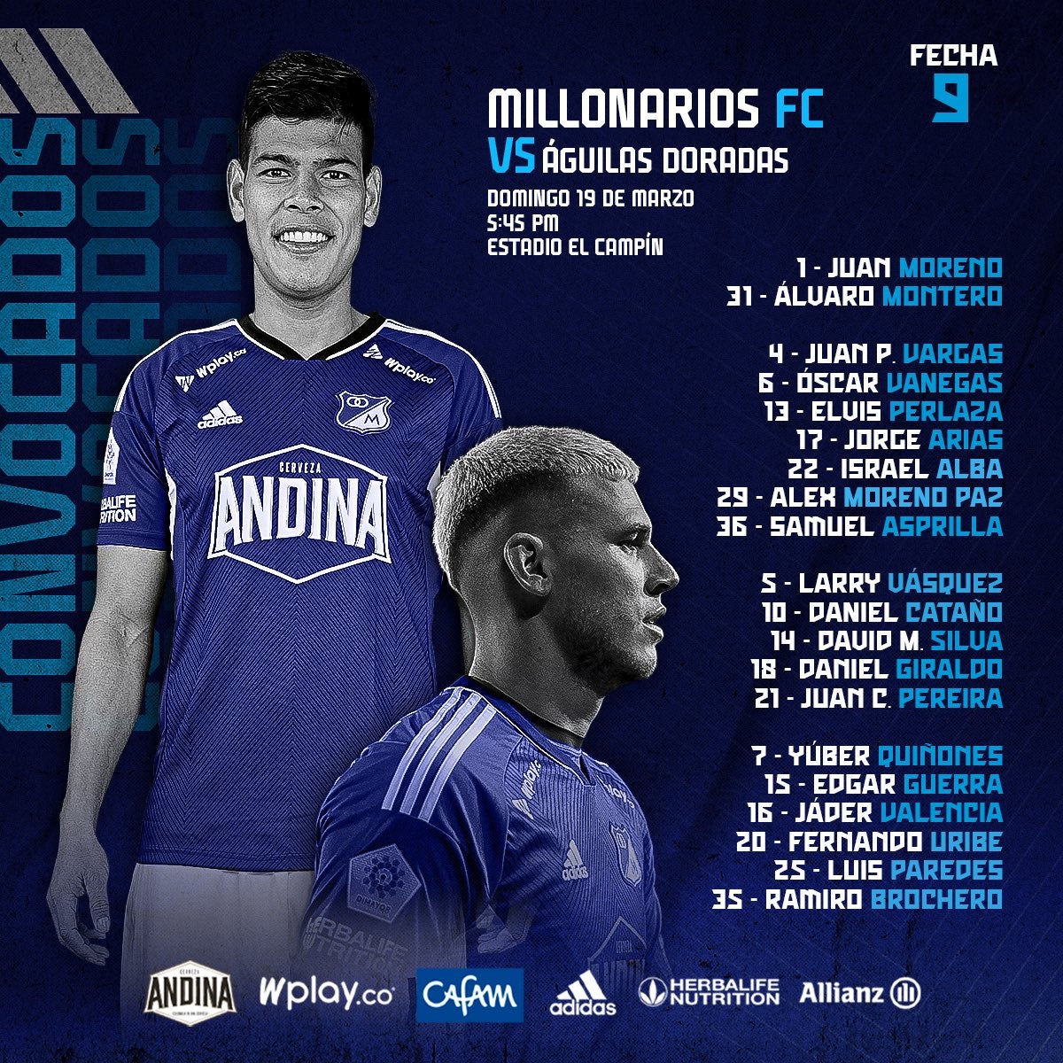 Convocatoria de Millonarios