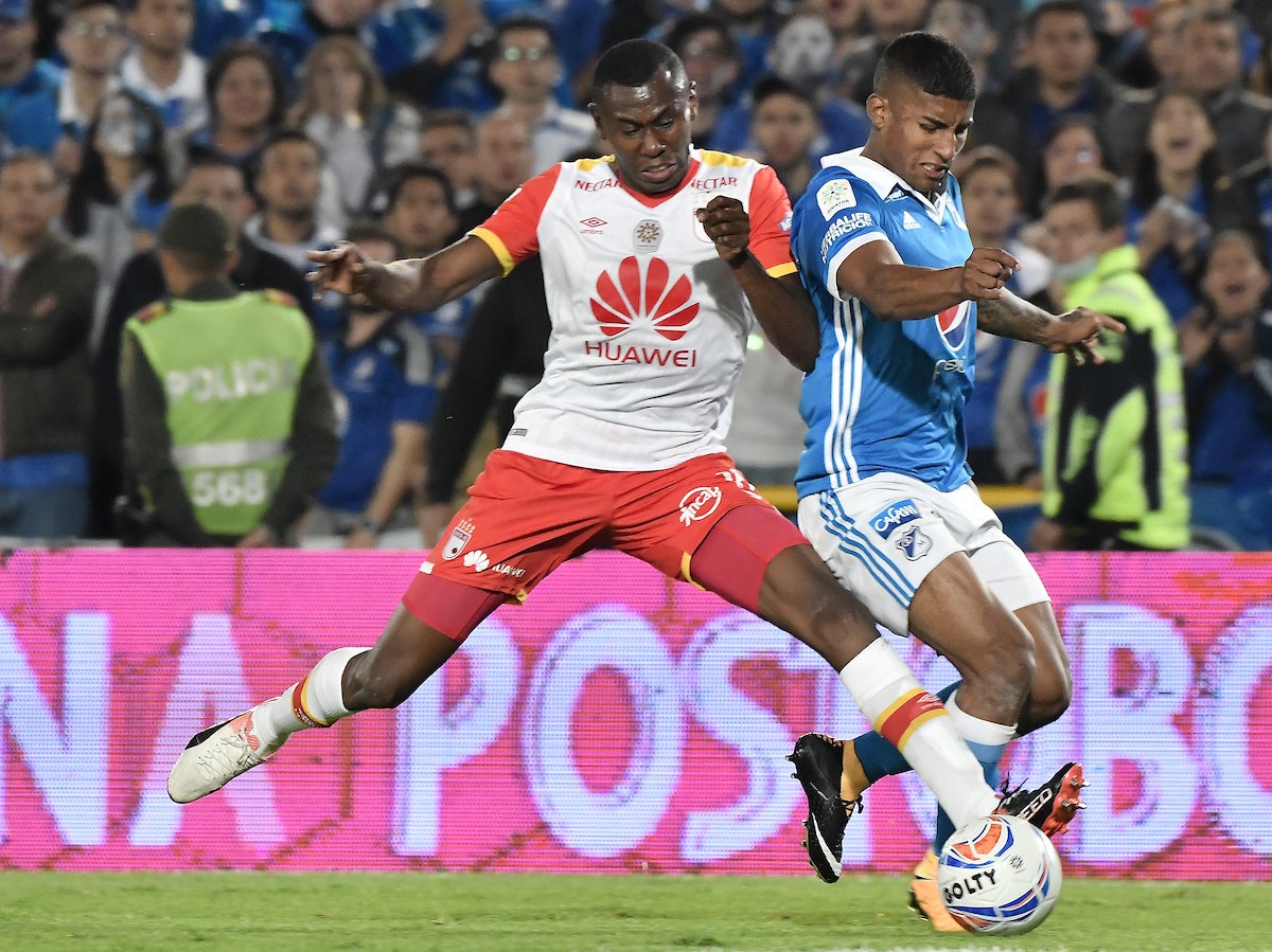 Héctor Urrego y Santiago Mosquera en la final Santa Fe vs. Millonarios de 2017-2 - VizzorImage