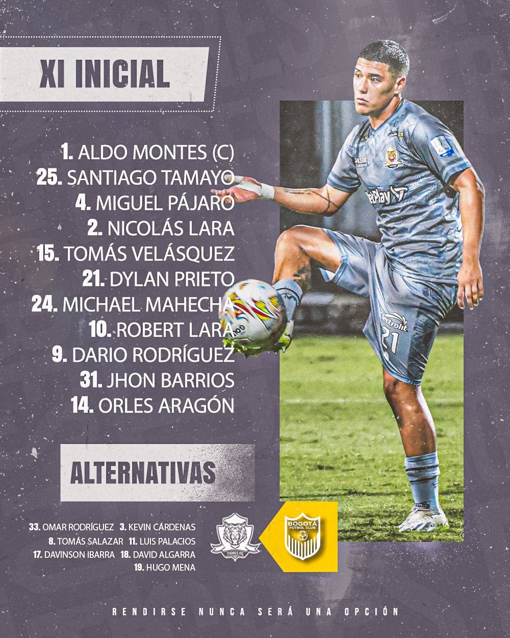 Nómina titular de Tigres FC para enfrentar a Bogotá por la fecha 14 - Prensa