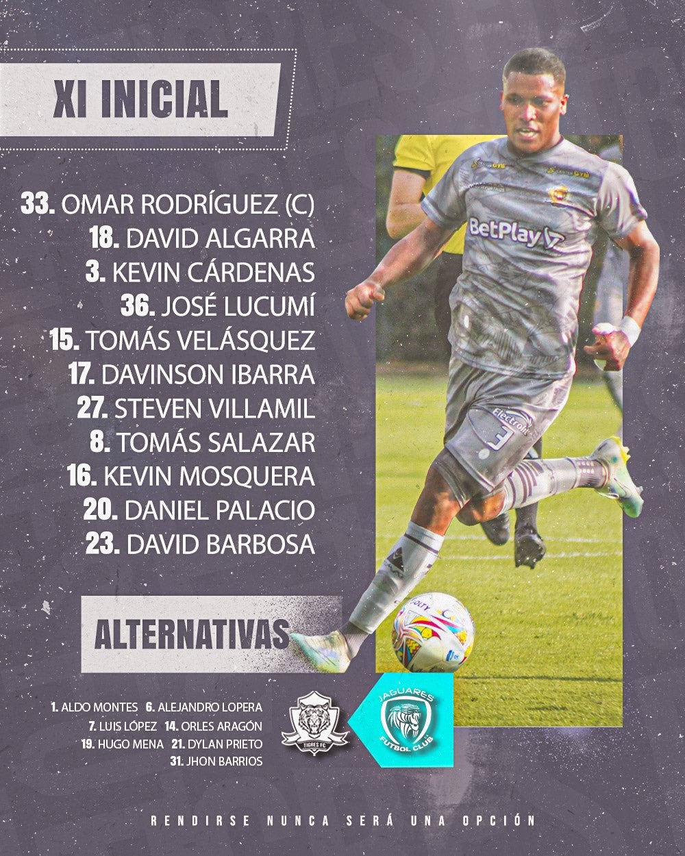 Once titular (más suplentes) de Tigres para enfrentar a Jaguares - Prensa Tigres