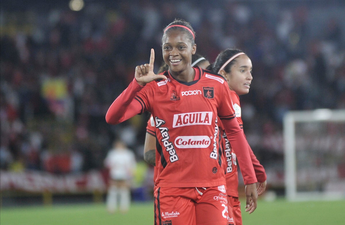 María Paula Córdoba sentenció la victoria de América Femenino sobre Millonarios - VizzorImage