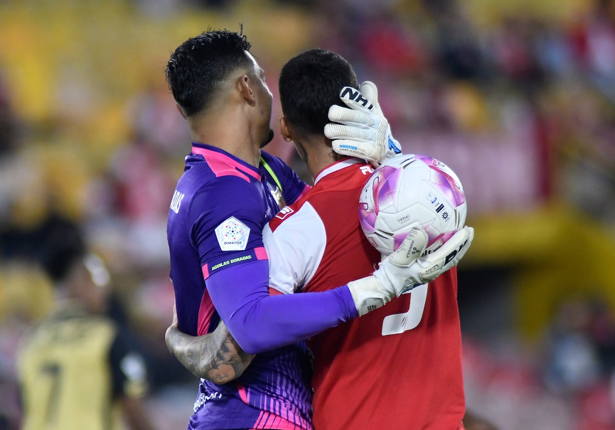 La figura del empate entre Santa Fe y Águilas Doradas fue el portero José Contreras (6 atajadas) - VizzorImage