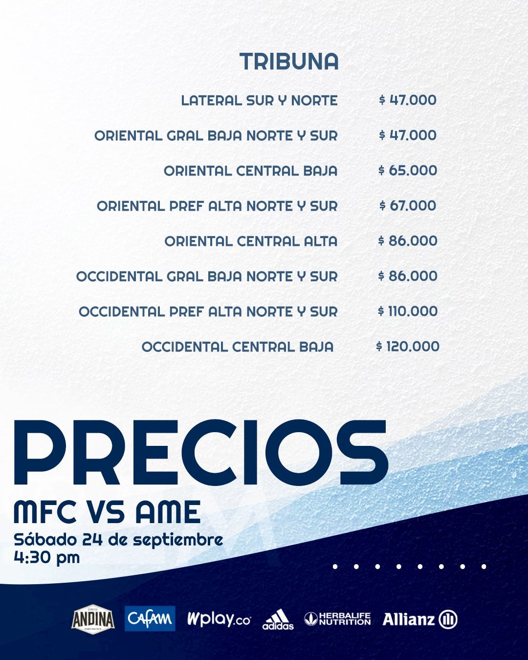 Boletas Millos vs América