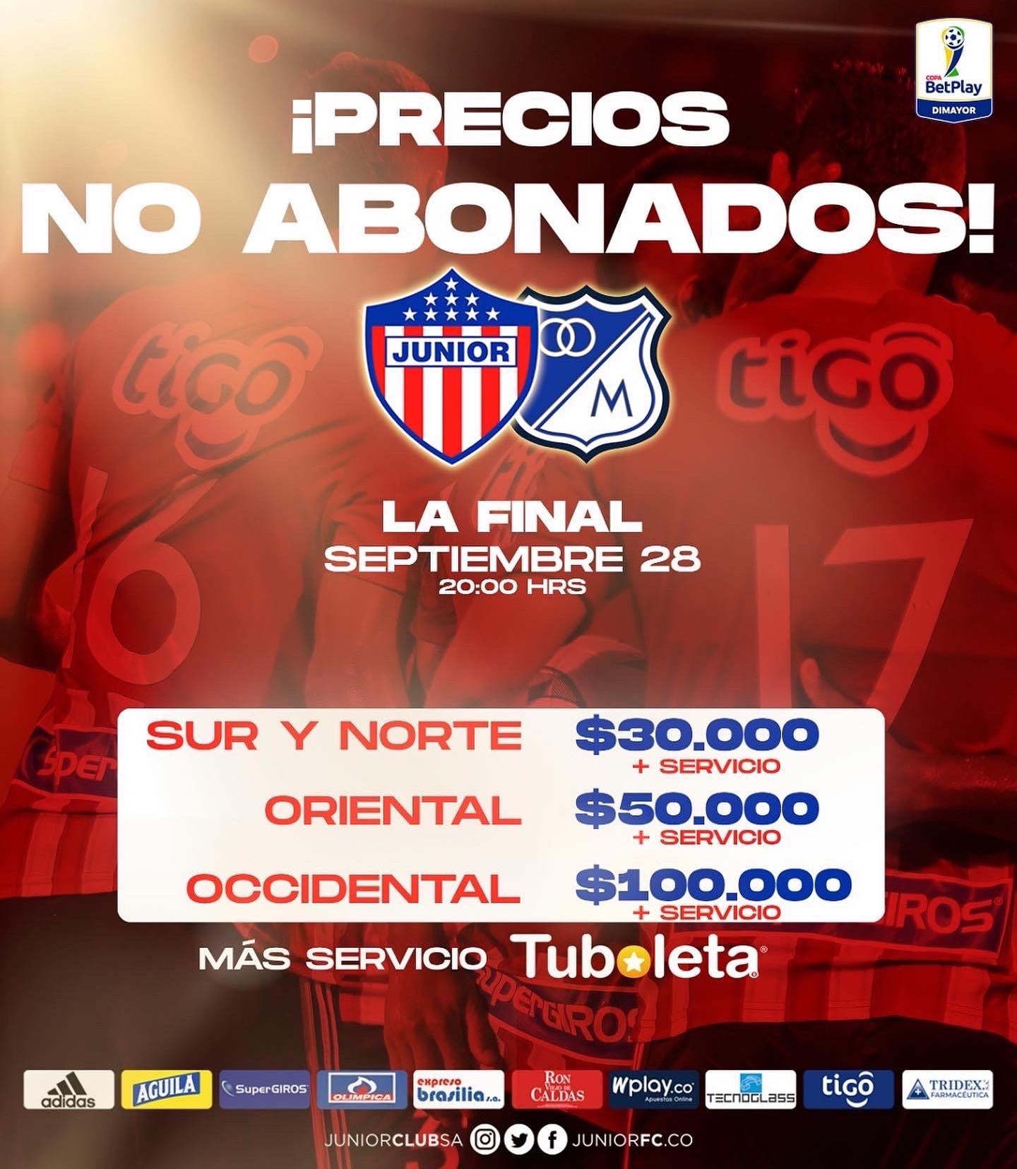 Boletas Junior Millos