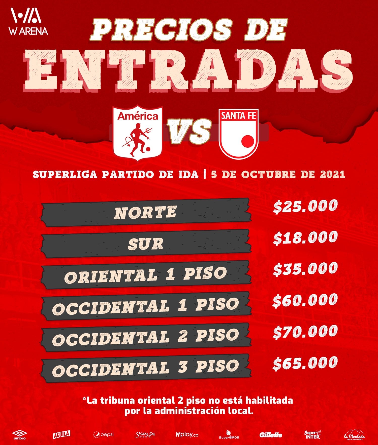 Boletería América vs. Santa Fe