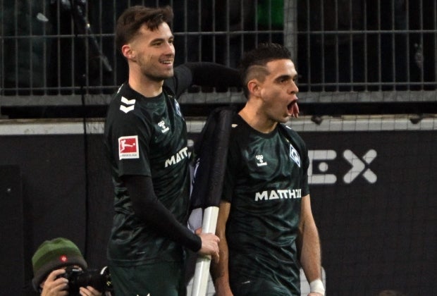 Borré marcó su último gol ante Borussia Monchengadbach - AFP
