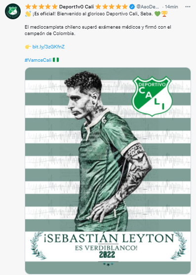 Nuevo jugador de Cali