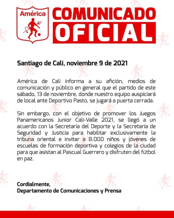 Comunicado de América