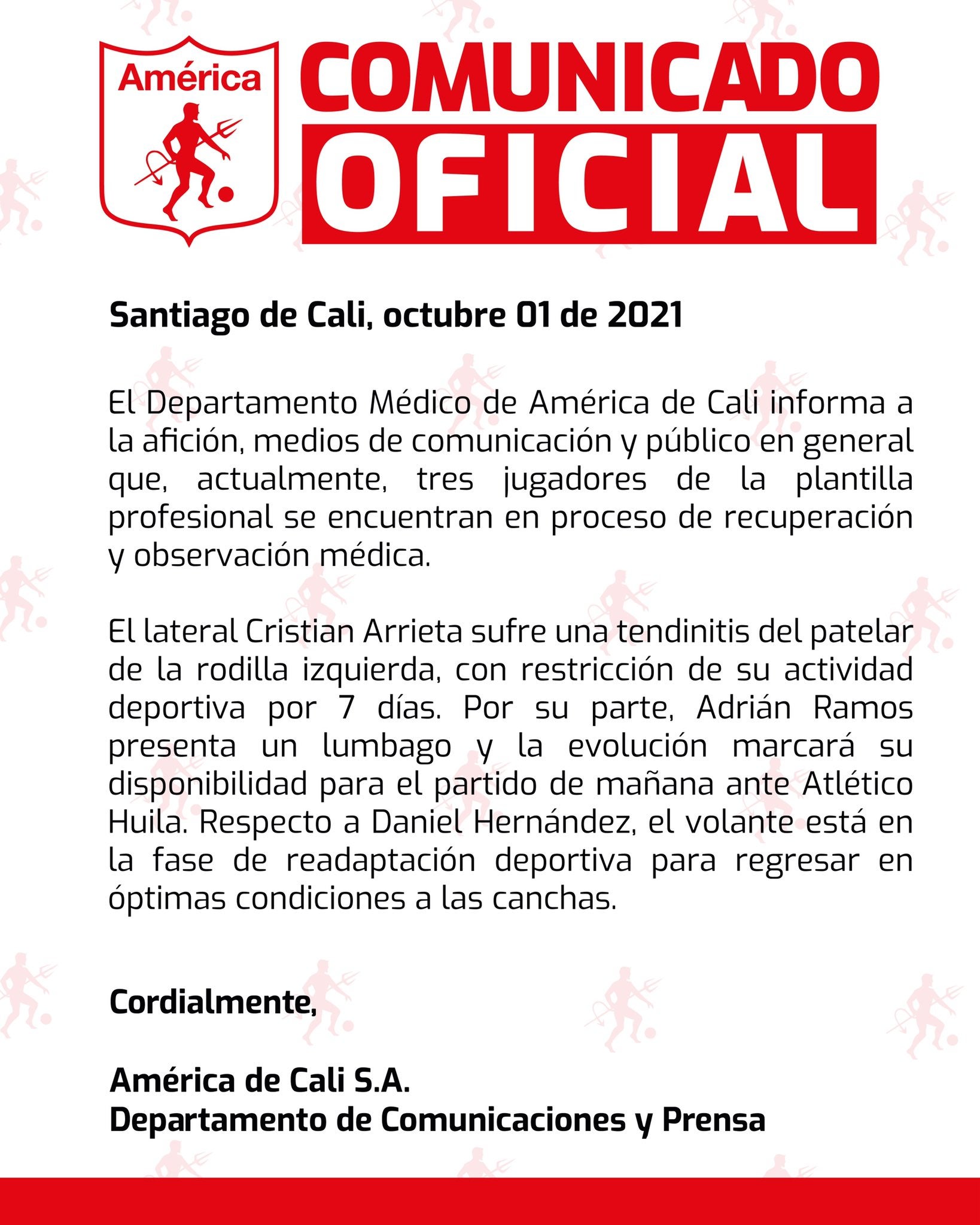 Comunicado América