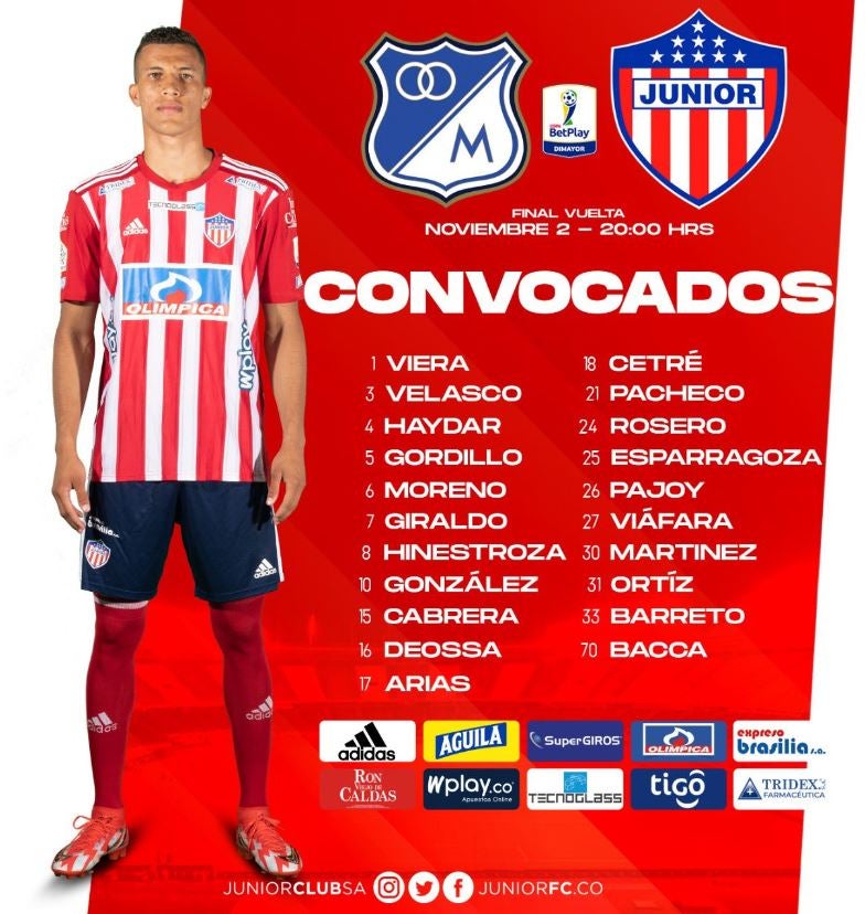Convocados de Junior