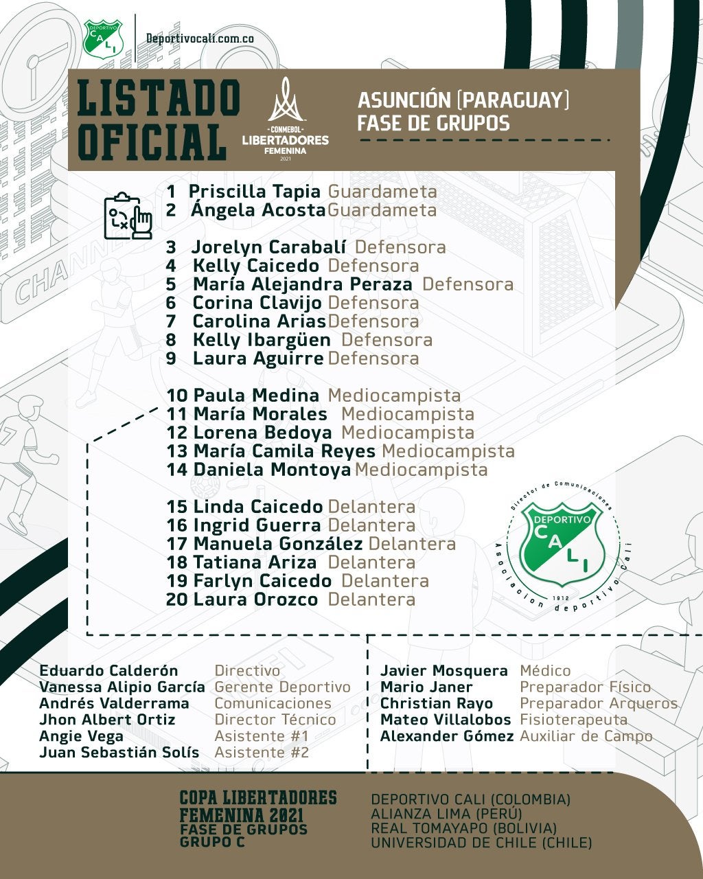 Convocadas de Cali para Libertadores