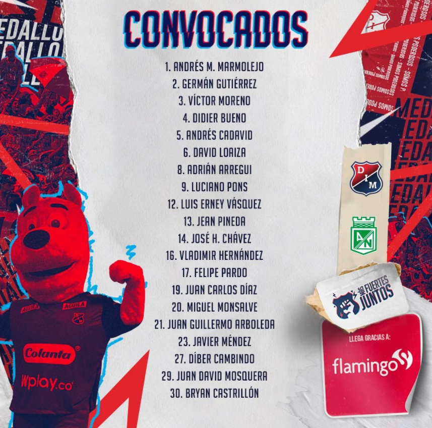 convocados dim vs nacional