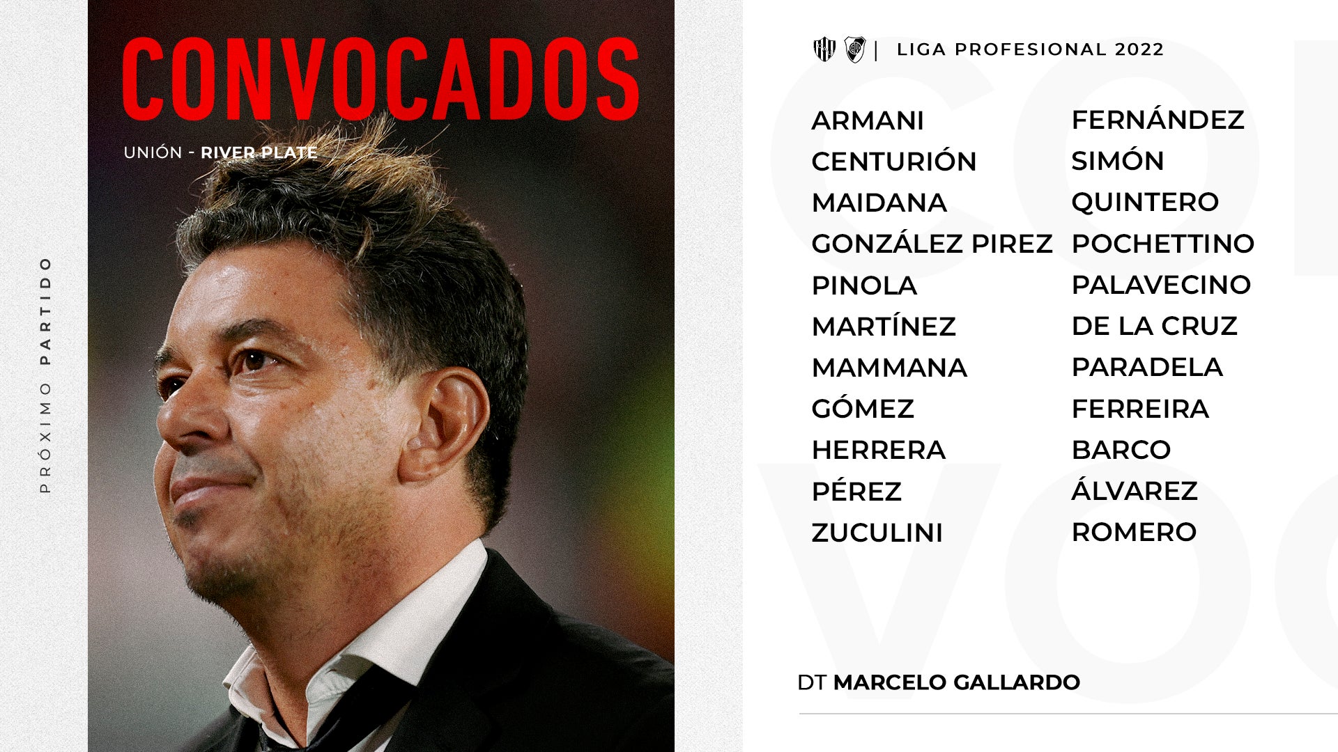 Convocados por River Plate.