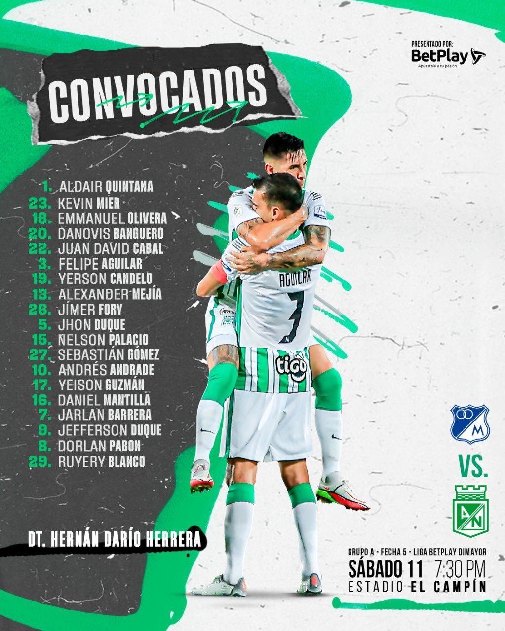 lista de convocados de nacional 