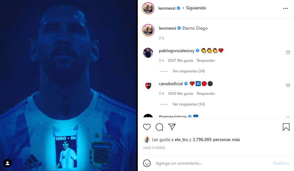 Messi recordó a Maradona