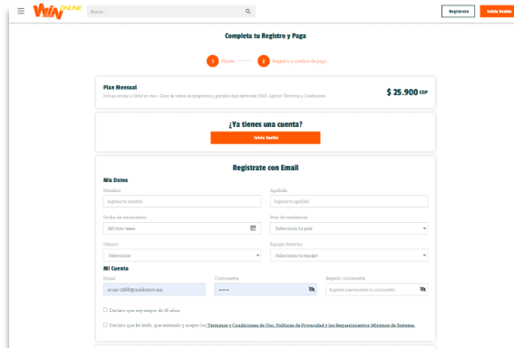 Paso 3 Win Sports Online