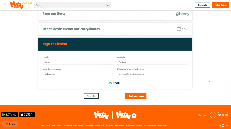 Paso 4 Win Sports Online