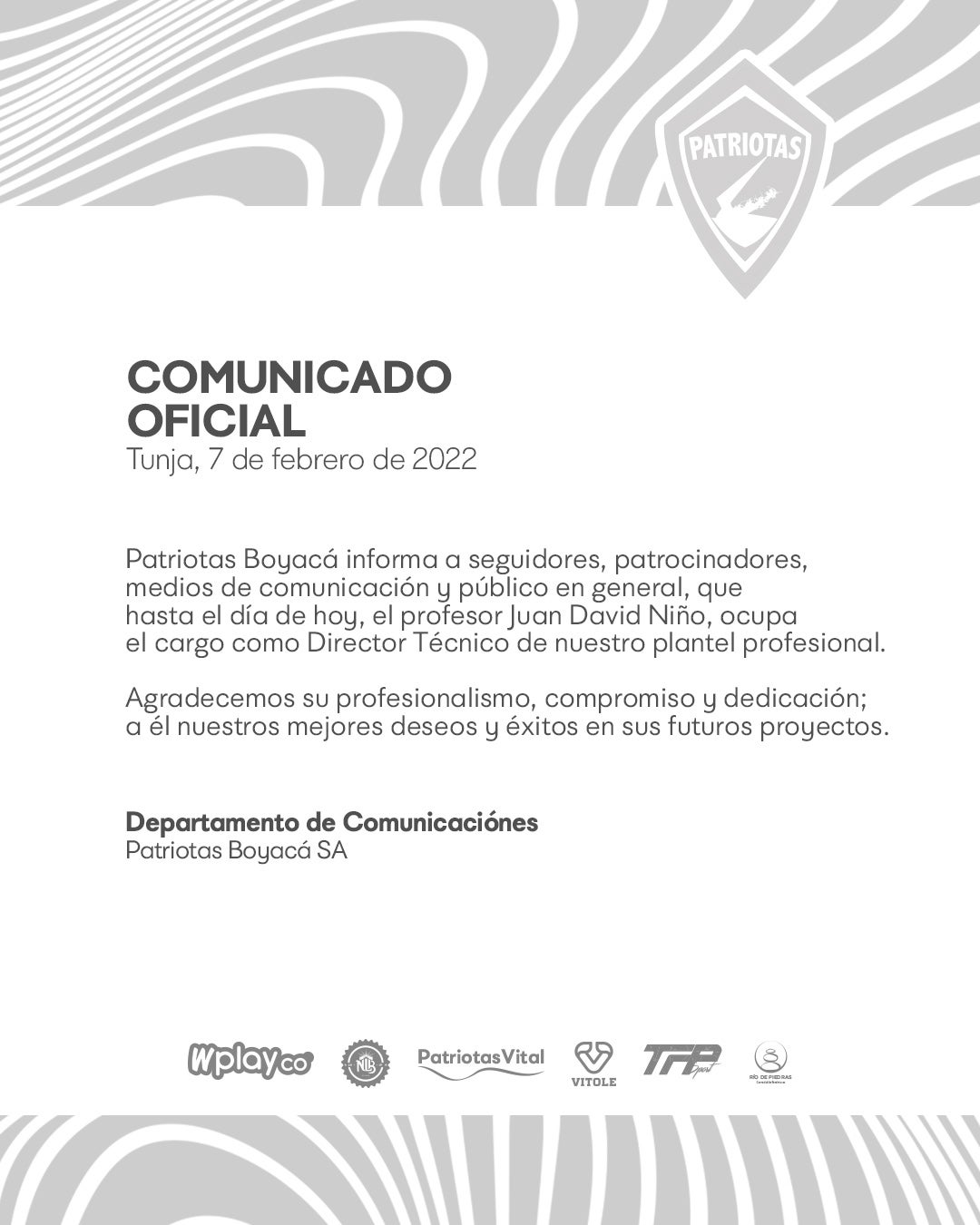 Comunicado Patriotas