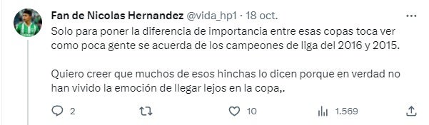 Pantallazo de la red social X