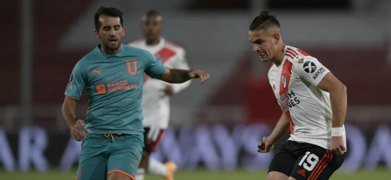 Borré le gana el duelo a Lucas Villaruel / Foto AFP