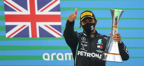 Hamilton, con 91 victorias, igualó el récord de Schumacher en F1. / Foto: AFP