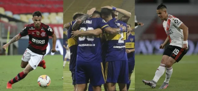 Flamengo, Boca y River, equipos que están en octavos de final. / Fotos: AFP