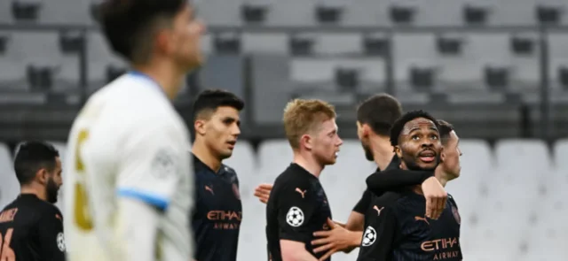 Manchester City celebra la victoria en el segundo juego de la fase de grupos / Foto AFP