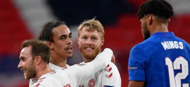 Christian Eriksen marcó el gol del triunfo / AFP