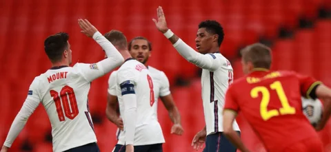 Marcus Rashford marcó el primer gol de Inglaterra / AFP