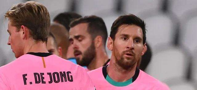 Barcelona celebra el triunfo sobre Juventus en Champions / Foto AFP