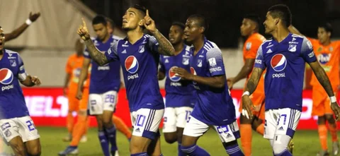 Cristian Arango se reportó con doblete | Foto: VizzorImage / Juan Augusto Cardona