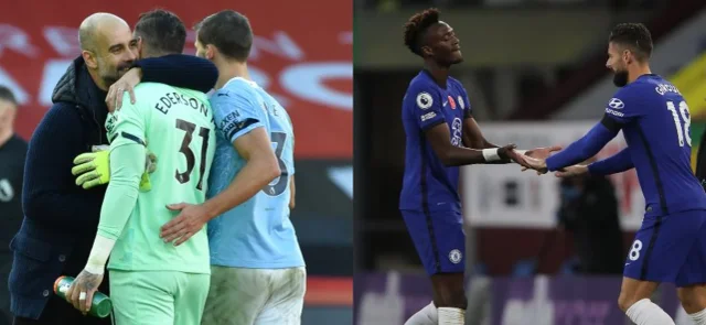 City y Chelsea celebraron / AFP