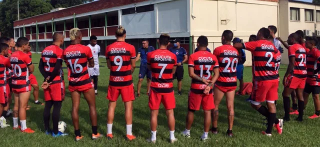 David Suárez en su primera práctica con Cúcuta. / Foto: Cúcuta