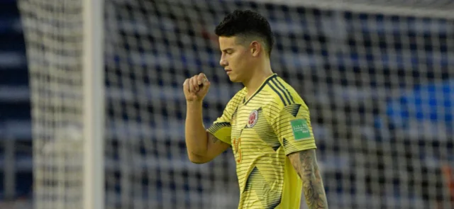 James Rodríguez, titular en la derrota 0-3 de Colombia frente a Uruguay. / Foto: AFP