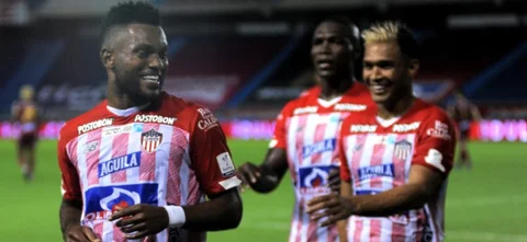 Miguel Borja fue sustituido por una molestias física/ VizzorImage - Jesús Rico