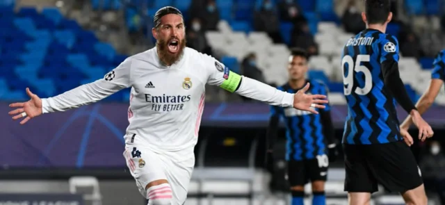 Sergio Ramos, 100 goles con Real Madrid. / Foto: AFP