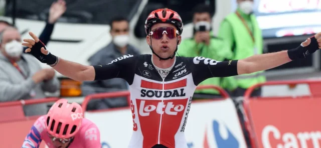 Tim Wellens, ganador de la etapa 14 de la Vuelta a España. / Foto: AFP