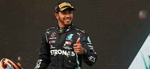 Lewis Hamilton celebró en Turquía / AFP
