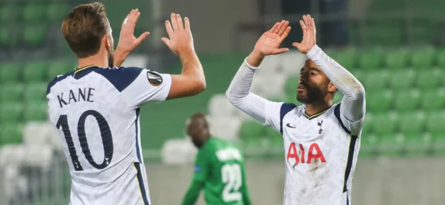 Kane celebra uno de los 200 goles a los que llegó con Tottenham / Foto AFP