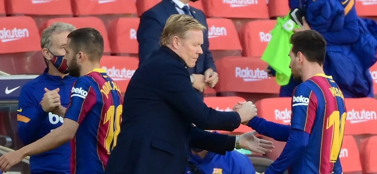 Koeman felicita a Messi tras la victoria sobre Osasuna / Foto AFP