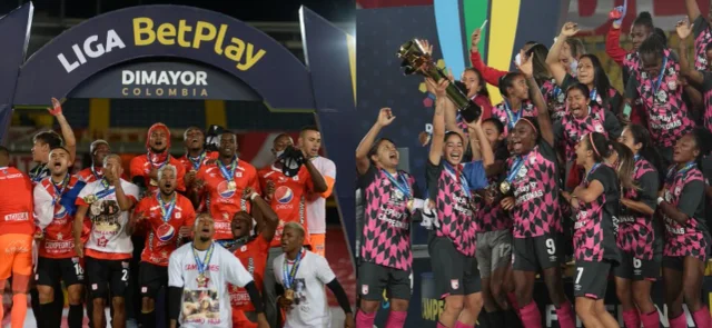 América y Santa Fe, los campeones en este 2020 en Colombia. / Fotos: VizzorImage