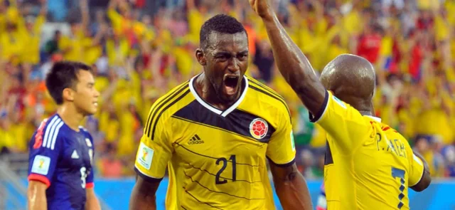 Jackson Martínez anotó doblete con Colombia en Brasil 2014. / Foto:VizzorImage - Alfredo Gutiérrez