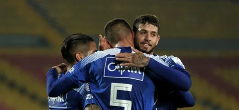 Millonarios celebra la clasificación a las semifinales de la Liguilla / Foto VizzorImage