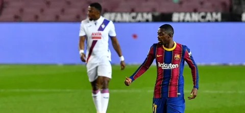 Dembelé marcó el gol del empate / AFP