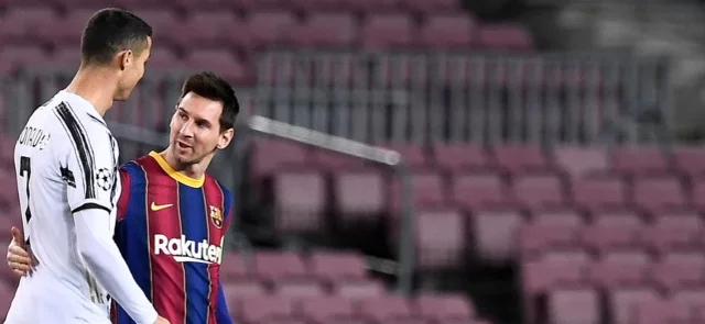 Messi y Cristiano en el duelo Barcelona vs Juventus / AFP