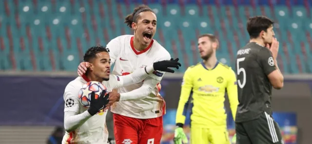 Leipzig celebró su clasificación en casa / AFP