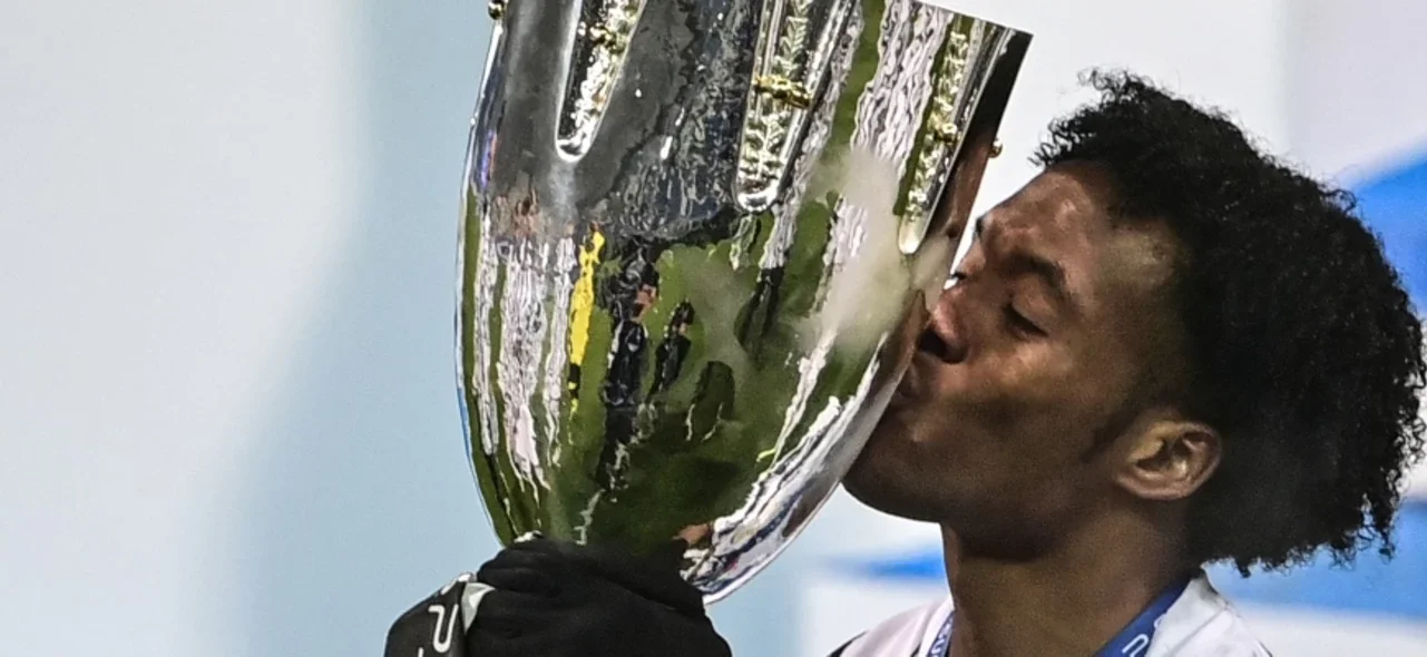 Juan Guillermo Cuadrado dio asistencia a Álvaro Morata. / Foto: AFP