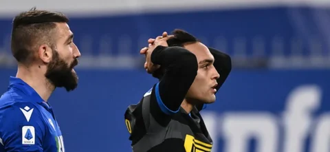 Inter cayó 2-1 frente a Sampdoria en la Serie A. / Foto: AFP