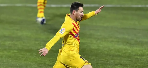 Lionel Messi en la victoria de Barcelona frente a Huesca /AFP