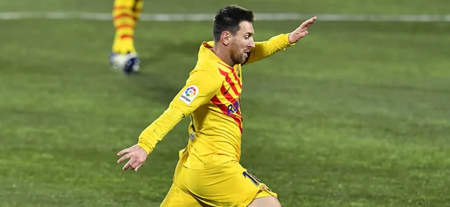 Lionel Messi en la victoria de Barcelona frente a Huesca /AFP